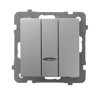 Ospel as ŁP-13GS/m/18 Łącznik potrójny z podświetleniem niebieskim