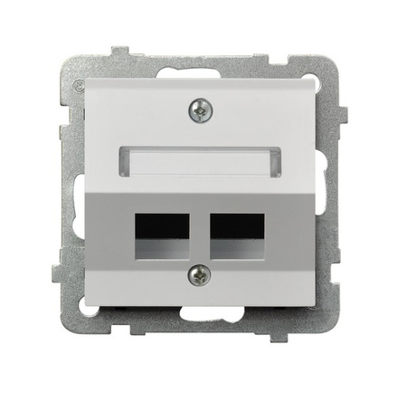 OSPEL SONATA GPK-2RS/p/75 Obudowa gniazda podwójnego Keystone skośna