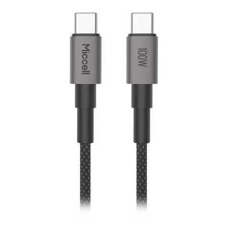 Kabel USB-C - USB-C Miccell VQ-D34, 100W, 1,2m, czarny