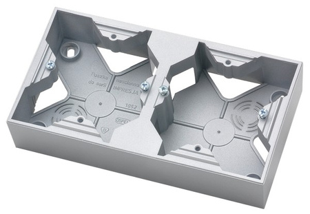 OSPEL IMPRESJA PNP-2Y/18 Puszka instalacyjna podwójna biały