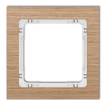 KARLIK DECO DRD-1I Ramka uniwersalna pojedyncza - efekt drewna (ramka dąb; spód biały)