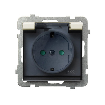 OSPEL SONATA GPH-1RSP/m/27/d Gniazdo bryzgoszczelne schuko IP przesłony