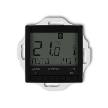 KARLIK ICON 12IRT-3.1 Mechanizm uniwersalnego elektronicznego tygodniowego regulatora temperatury (podświetlenie białe)
