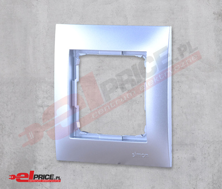 Simon 54 dr1/43 ramka pojedyńcza srebrna 1 krotna
