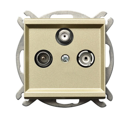 OSPEL SONATA GPA-RSP/m/39 Gniazdo RTV-SAT przelotowe złoty