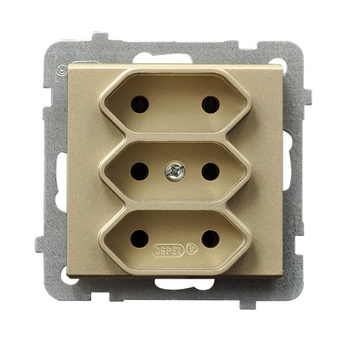 OSPEL SONATA GP-3R/m/39 Gniazdo potrójne EURO złoty