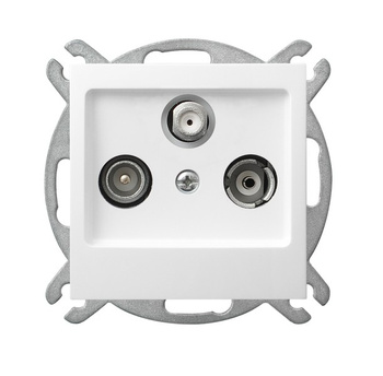 OSPEL AS GPA-GSP/m/00 Gniazdo RTV-SAT przelotowe biały