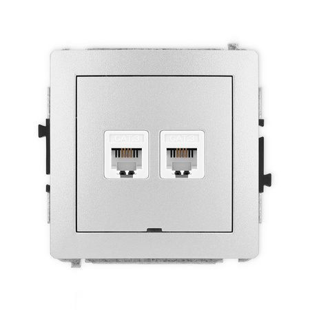 KARLIK DECO 7DGTBO-2 Gniazdo telefoniczne podwójne 2xRJ11