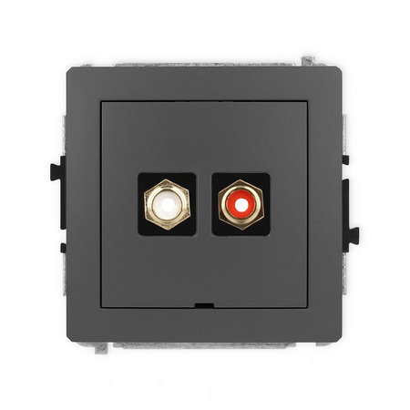 KARLIK DECO 28DGRCABO-2  Gniazdo podwójne RCA