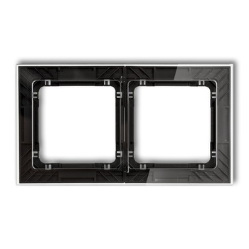 KARLIK DECO 52-12-DRS-2 Ramka uniwersalna podwójna transparentna DECO Art - efekt szkła (ramka: transparentna; spód: czarny)