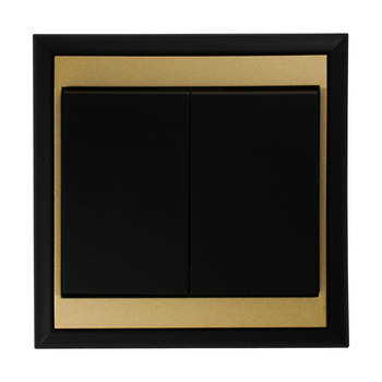 Łącznik p/t schodowy Luna, 10A, 250V, WP-5L, czarny/złoty