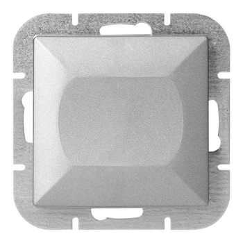 Łącznik jednobiegunowy p/t z podświeleniem Pearl, 10A, 250V, WP-1P/S, srebrny