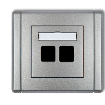 KARLIK FLEXI 7FGM-2P  Gniazdo multimedialne podwójne bez modułu (standard Keystone)