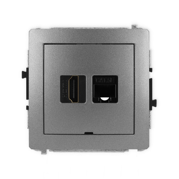 KARLIK DECO 11DGHKBO  Gniazdo pojedyńcze  HDMI 2.0 + gniazda komp. poj. 1xRJ45