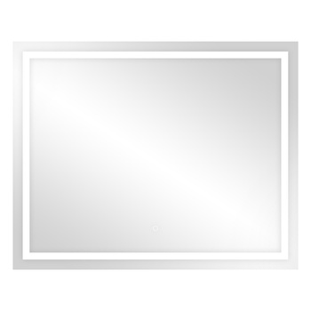 Lustro prostokątne poziome LED 100x80 cm  (z wbudowanym włącznikiem, z marginesem, 4000K)