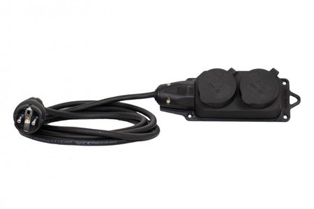 F-ELEKTRO 32975-2 Przedłużacz listwowy 2x230V OW (H05RR-F) 3x2,5-5m