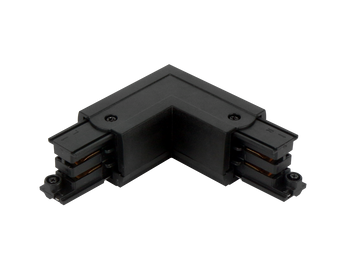 Łącznik L do szynoprzewodu LUMICANTO lewy czarny z zasilaniem PRIME