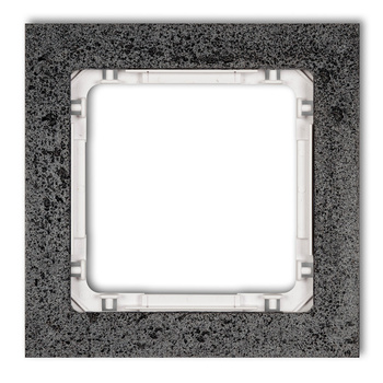 KARLIK DECO 11-0-DRB-1 Ramka uniwersalna pojedyncza - beton (ramka: antracytowa; spód: biały)