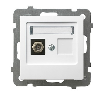 OSPEL AS GPA-1GF/m/00 Gniazdo antenowe typu F pojedyncze biały