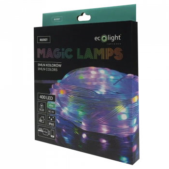 PLASTROL Lampki T-01090 Magiczne lampki 400 led 1mln kolorów 40m DC5V