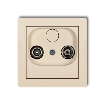 KARLIK DECO 1DG12P  Gniazdo abonenckie RTV przelotowego 12dB