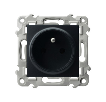 OSPEL SZAFIR GP-1ZZ/m/33 Gniazdo pojedyncze z uziemieniem czarny