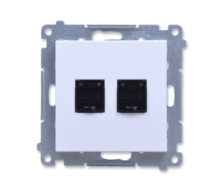 Kontakt Simon 55 t62.01/111 gniazdo komputerowe podwójne rj45 kat. 6e