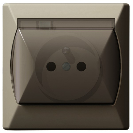 OSPEL AKCENT GPH-1AZ/01/d Gniazdo bryzgoszczelne z/u IP-44 beż
