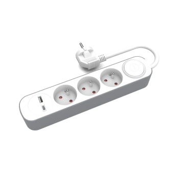 Plastrol Przedłużacz 3-gniazdowy PS-370WS+USBA+USBC/1,5 E W-30000