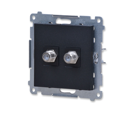 Kontakt Simon 55 tasf2.01/149 gniazdo antenowe typu f podwójne