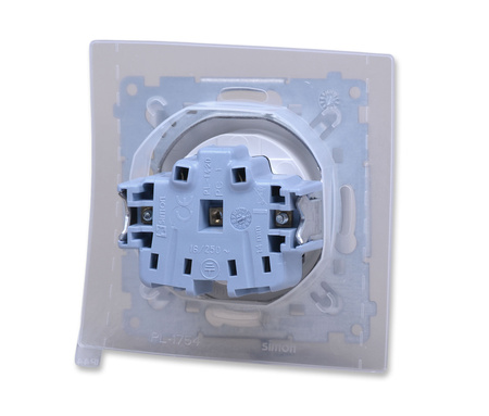 Kontakt Simon 55 tgz1bcz.01/111 gniazdo bryzgoszczelne pojedyncze IP44