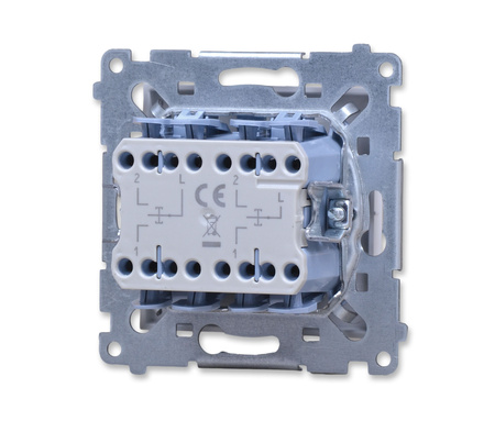 Kontakt Simon 55 tzp.2.01/111 przycisk roletowy podwójny 1-0-2