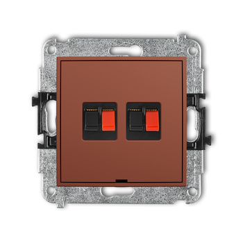 KARLIK ICON 63IGGBO-2 Mechanizm gniazda głośnikowego podwójnego, bez pola opisowego