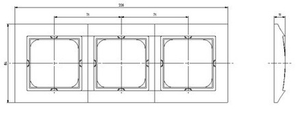 OSPEL IMPRESJA R-3Y/18 Ramka potrójna srebro