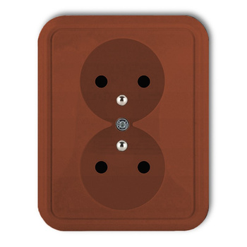 KARLIK LIZA 4GPT-2z  Gniazdo podwójne z uziemieniem 2x(2P+Z)