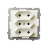 OSPEL SONATA GP-3R/m/27 Gniazdo potrójne EURO ecru