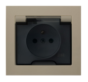 OSPEL KIER GPH-1WZ/01/d Gniazdo bryzgoszczelne z uziemieniem IP-44
