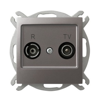 Ospel impresja GPA-10YPZ/m/23 Gniazdo RTV zakończeniowe tytan