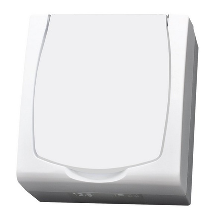 OSPEL MADERA GNH-1NS/00/w Gniazdo pojedyncze IP z uziemieniem schuko 