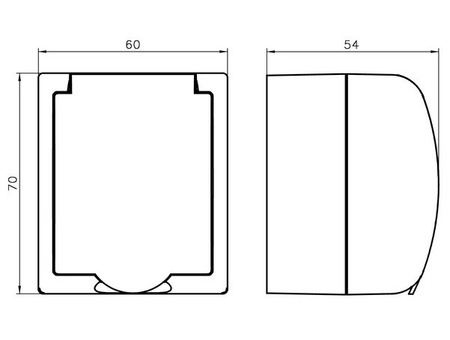 Ospel fala GNH-1HS/00/w Gniazdo pojedyncze z uziemieniem schuko wieczko w kolorze wyrobu