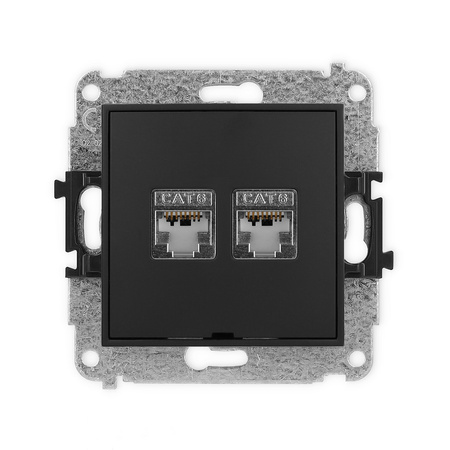 KARLIK MINI 12MGKBO-6  Gniazdo komputerowe podwójne 2xRJ45
