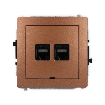 KARLIK DECO 9DGKBO-8  Gniazdo komputerowe podwójne 2xRJ45