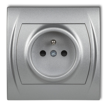 KARLIK LOGO 7LGP-1zp  Gniazdo pojedyncze z uziemieniem 2P+Z (przesłony torów prądowych)