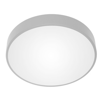 OVO plafon 5xE27, 5x24W, szara stal, klosz szklany matowy, IP20, Ø 600