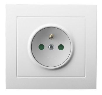 OSPEL KIER GP-1WZP/00 Gniazdo z uziemieniem z przesłonami torów