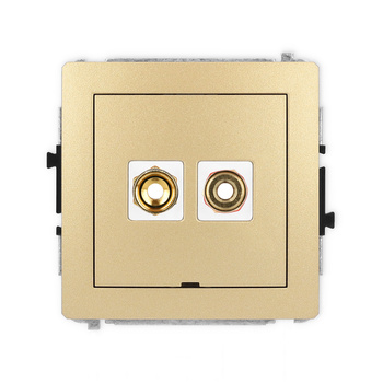 KARLIK DECO 29DGGBO-4  Gniazdo głośnikowe pojedyńcze