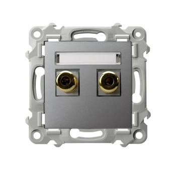 OSPEL SZAFIR GGN-1Z/m/70 Gniazdo głośnikowe pojedyncze szary