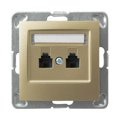 OSPEL IMPRESJA GPT-2YN/m/28 Gniazdo telefoniczne podwójne niezależne