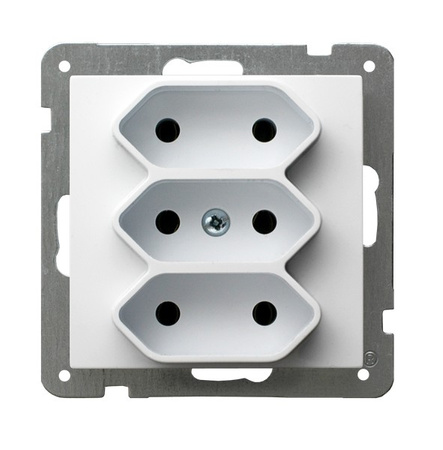Ospel as GP-3G/m/00 Gniazdo potrójne EURO