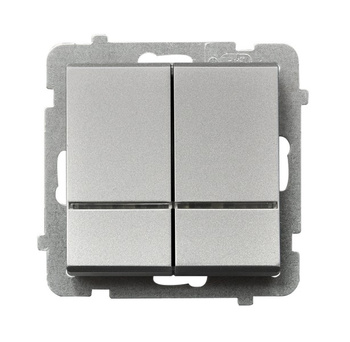 OSPEL SONATA ŁP-2RS/m/38 Łącznik dwugrupowy świecznikowy podświetlany